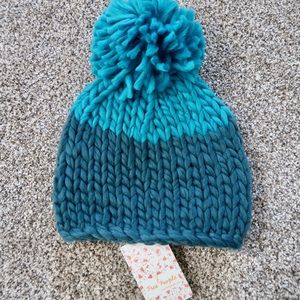 Free People Cozy Up Colorblock Pom Beanie